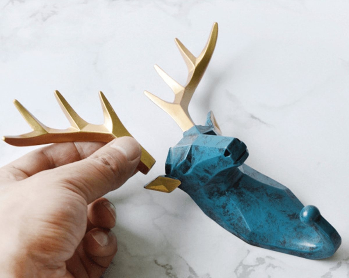 Velzora - Patère murale décorative en résine – Design géométrique animalier | Velzora