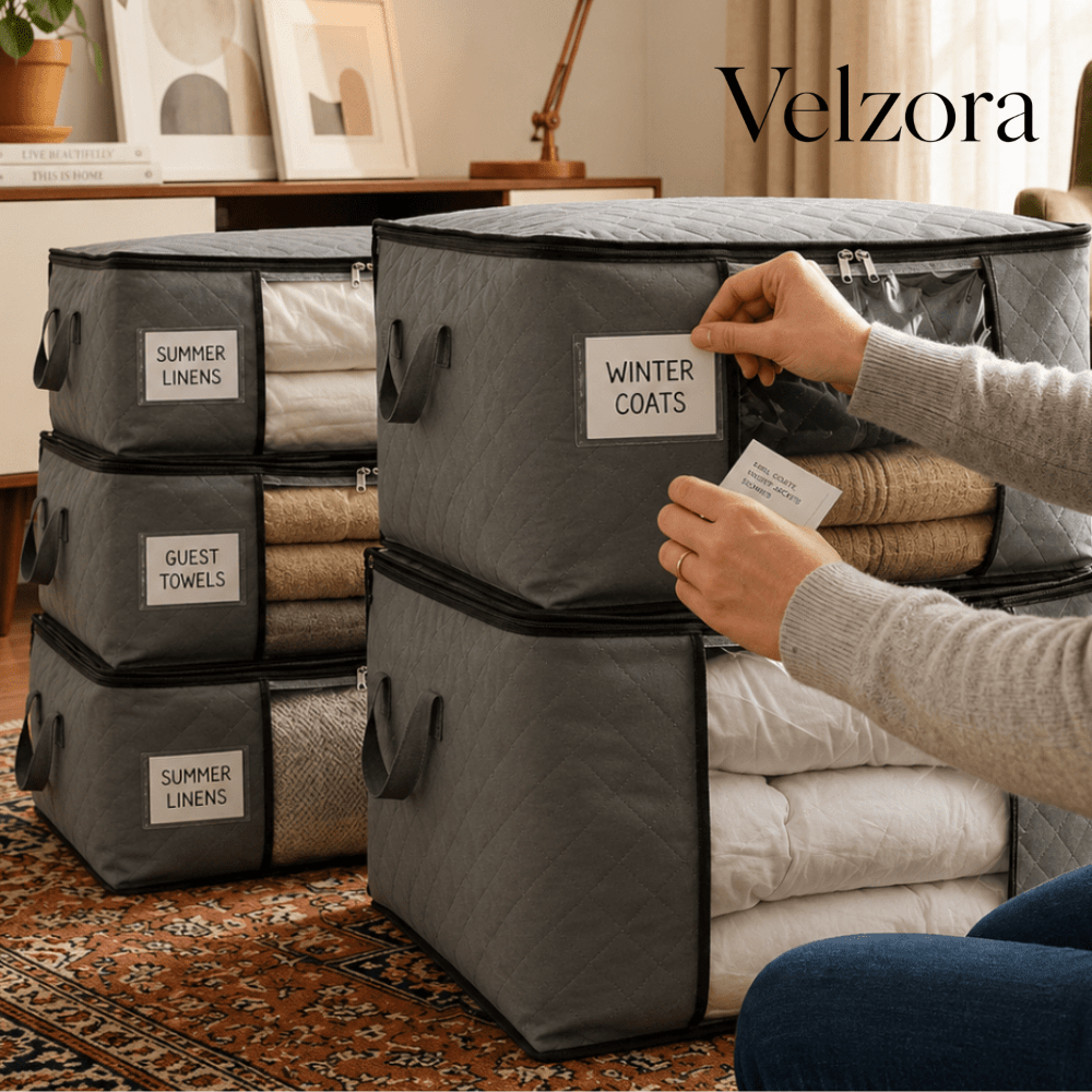 Velzora - Sac de rangement pliable en tissu respirant | Velzora