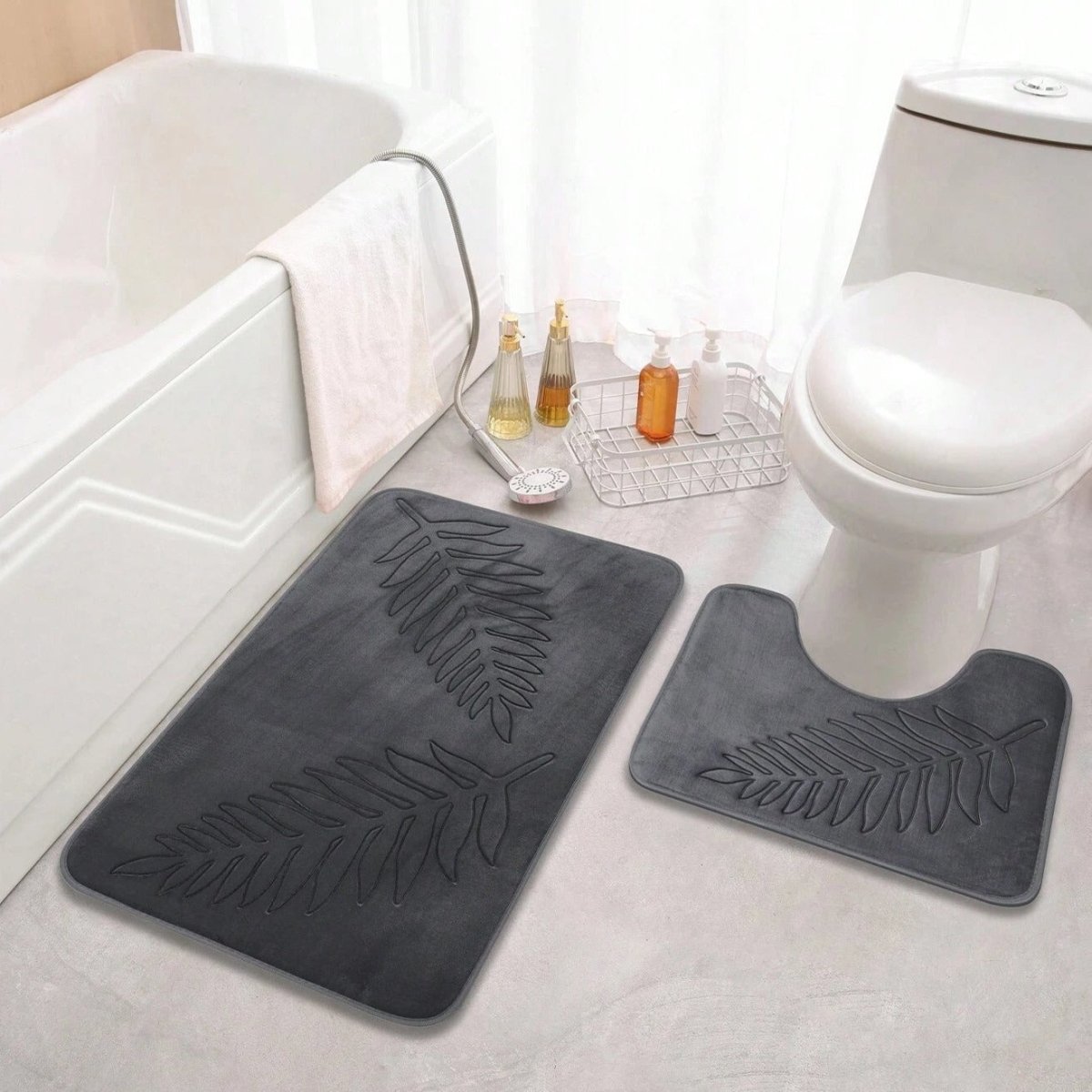 Velzora - Tapis de bain en mousse à mémoire de forme – Surface veloutée absorbante | Velzora