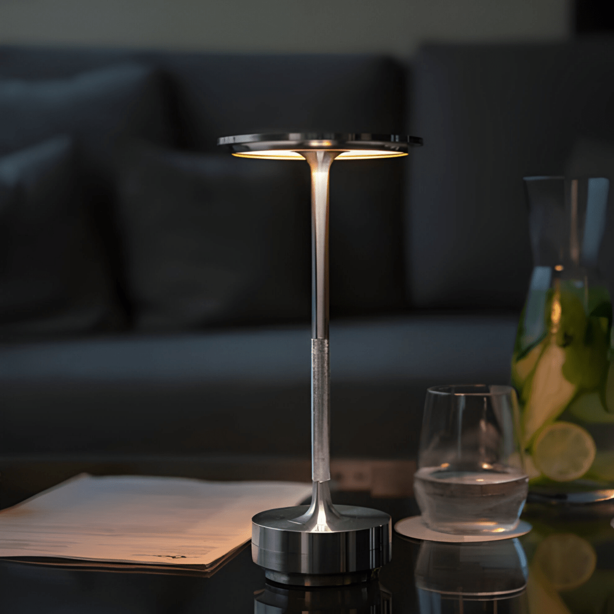 Velzora - Lampe de table sans fil en métal – Dimmable avec commande tactile | Velzora