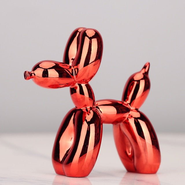 Velzora - Statue décorative chien ballon en résine brillante | Velzora