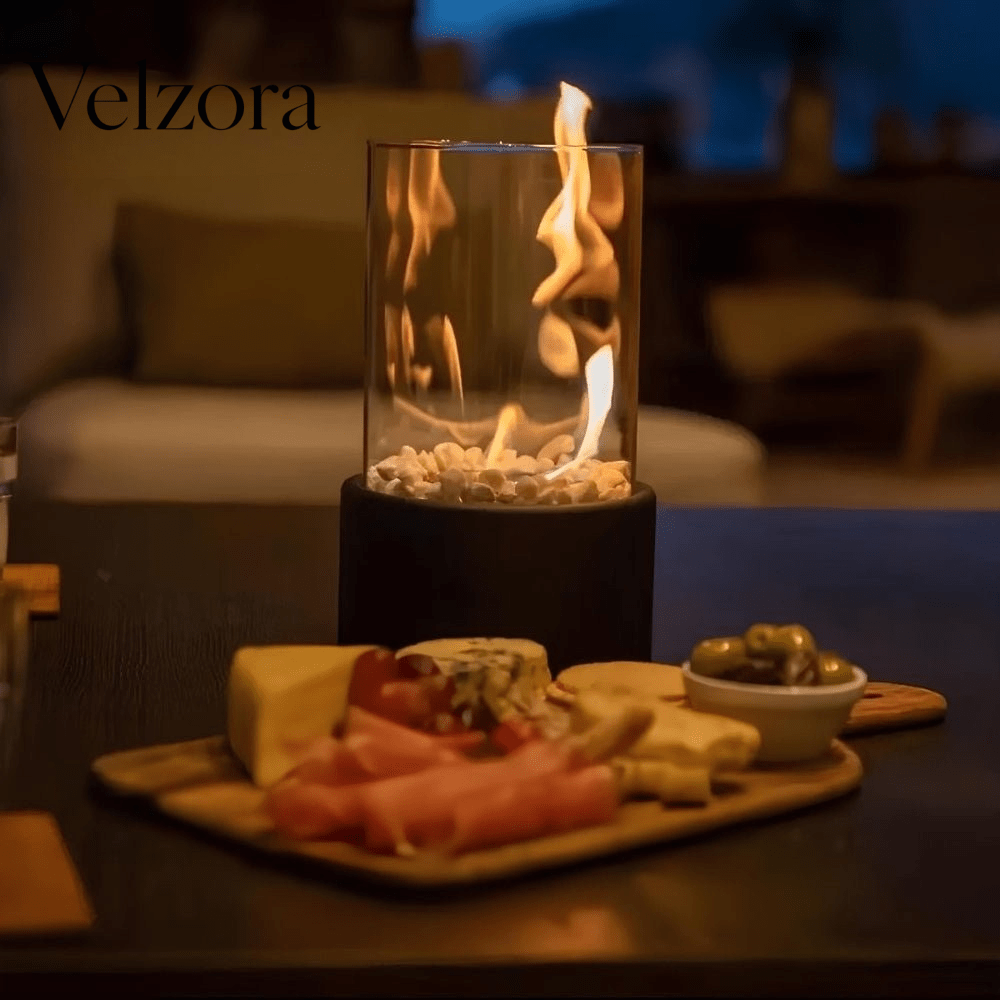 Velzora - Lampe à huile en métal et verre | Velzora