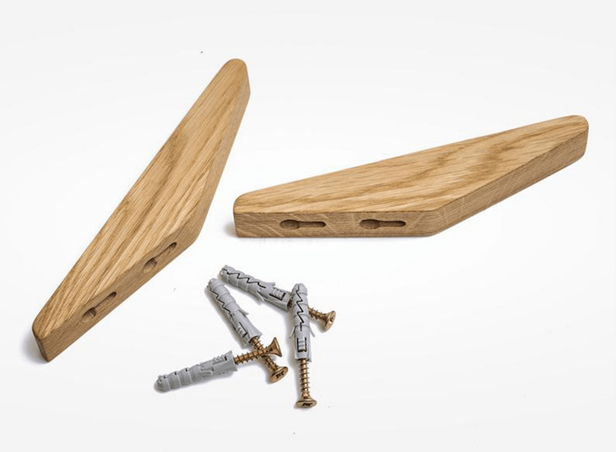 Velzora - Crochets muraux en bois naturel – Lot sculpté à la main | Velzora