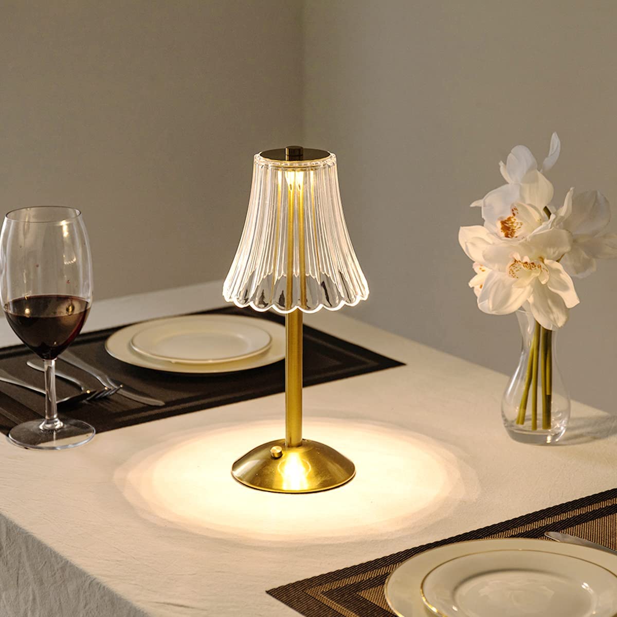 Velzora - Lampe de table cristalline en aluminium brossé | Velzora