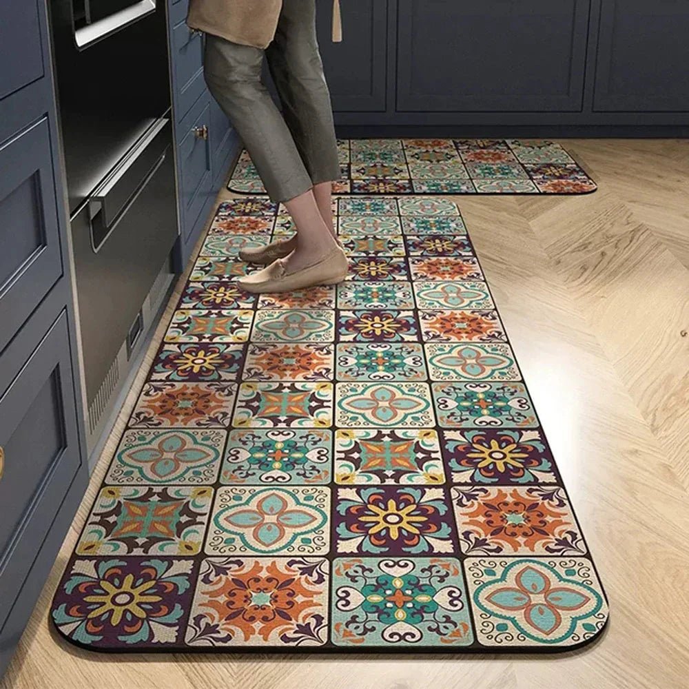 Velzora - Tapis de cuisine antidérapant en textile texturé | Velzora