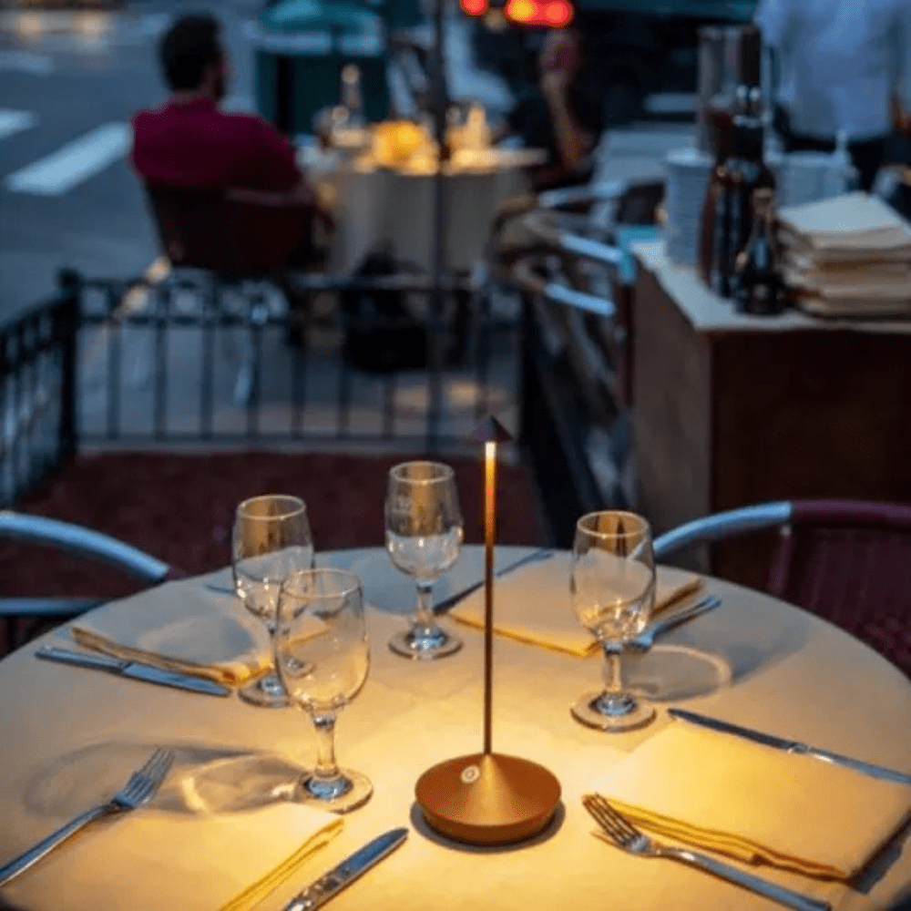 Velzora - Lampe de table LED sans fil en aluminium brossé | Velzora
