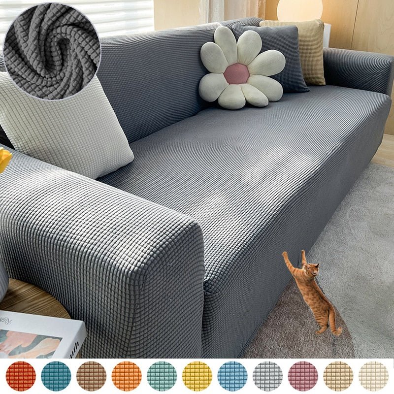 Velzora - Housse de canapé extensible en tissu texturé | Velzora