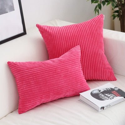 Velzora - Housse de coussin en velours côtelé doux et texturé | Velzora