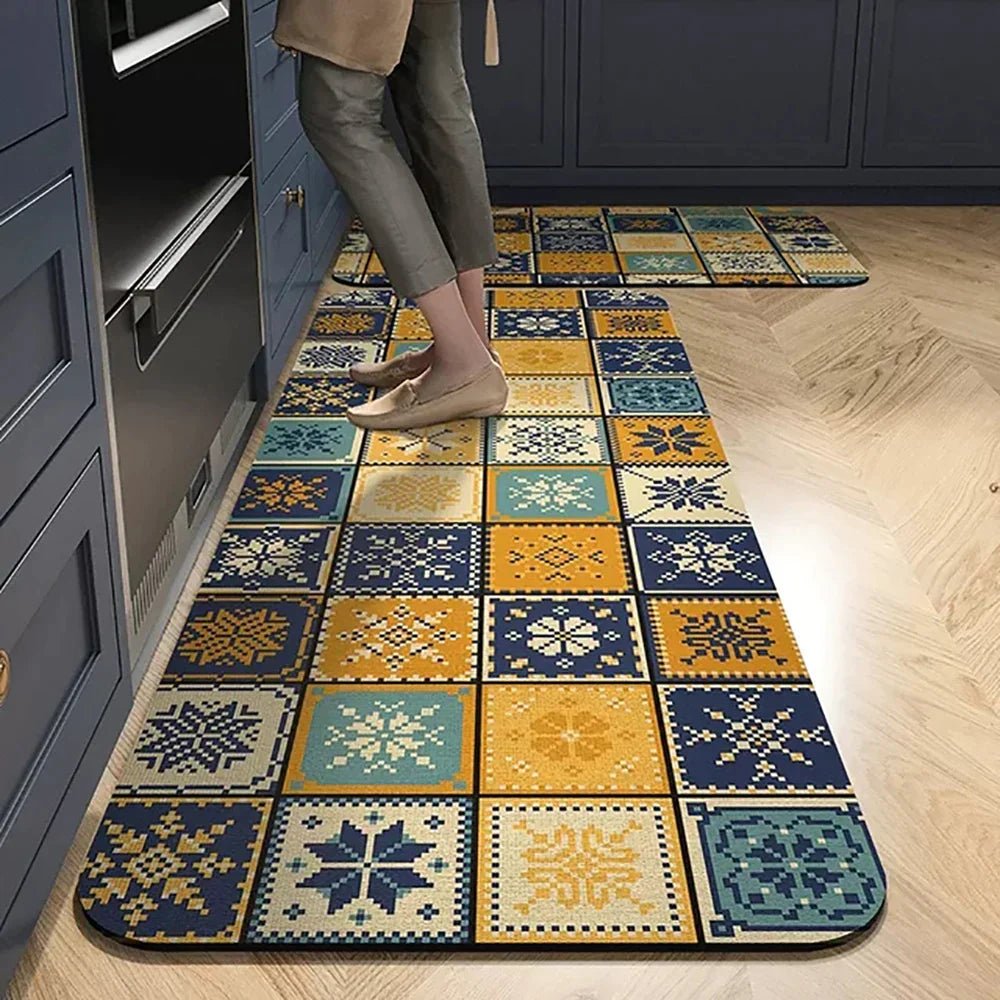 Velzora - Tapis de cuisine antidérapant en textile texturé | Velzora