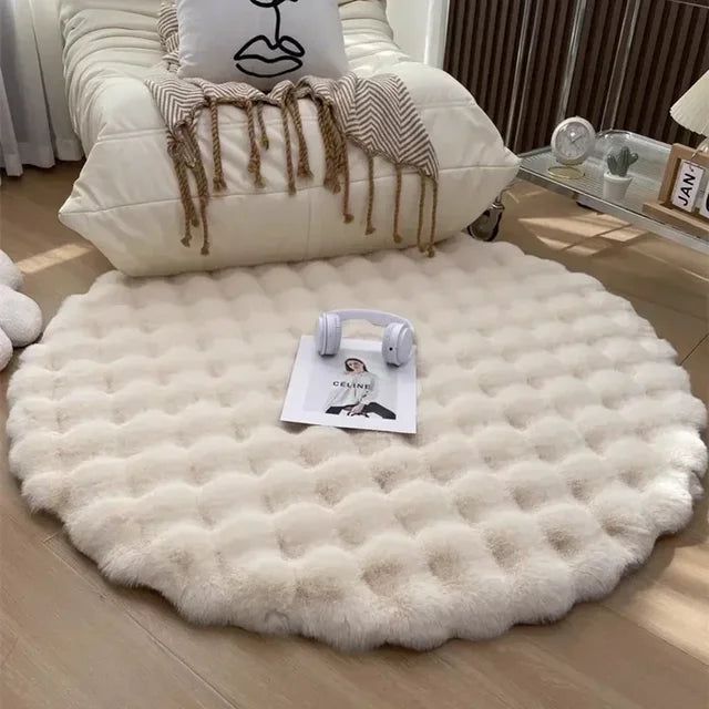 Velzora - Tapis rond en polyester doux et antidérapant | Velzora