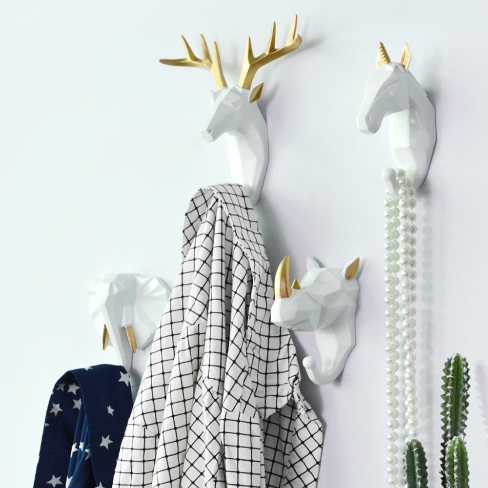 Velzora - Patère murale décorative en résine – Design géométrique animalier | Velzora