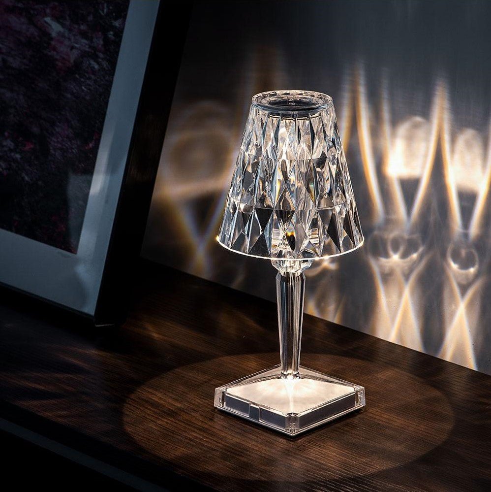 Velzora - Lampe de table en cristal acrylique texturé | Velzora
