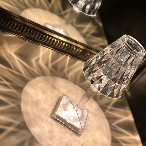 Velzora - Lampe de table en cristal acrylique texturé | Velzora