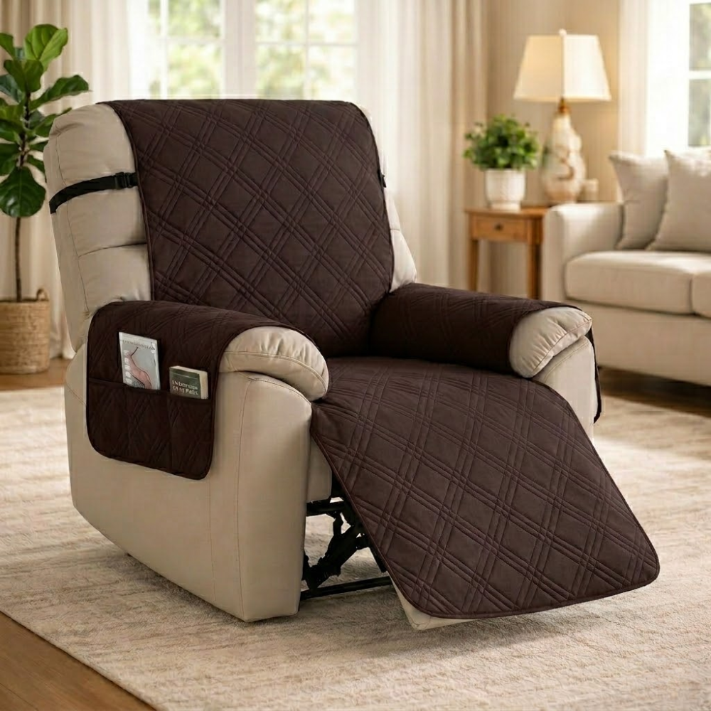 Waterproof protective cover for quilted recliner chair | Velzora
