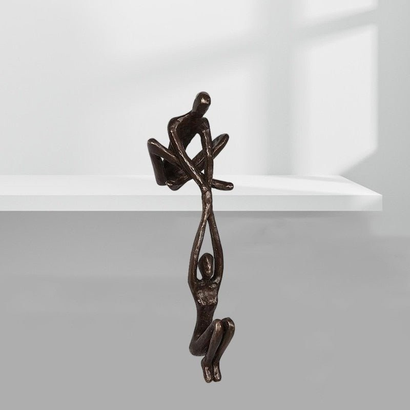 Velzora - Sculpture décorative cœurs enlacés en résine | Velzora