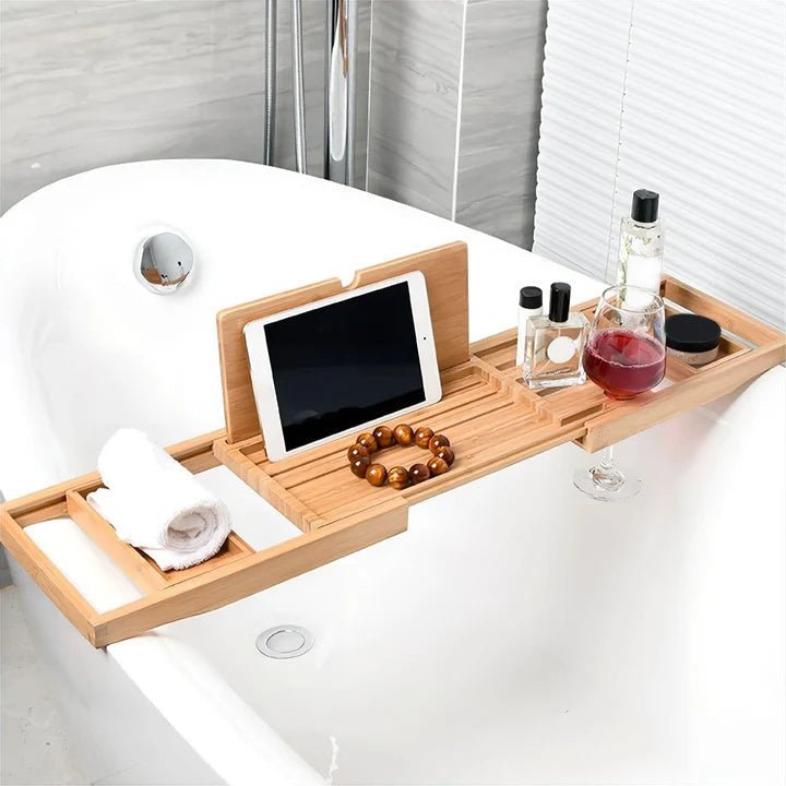 Velzora - Plateau de bain en bois ajustable | Velzora