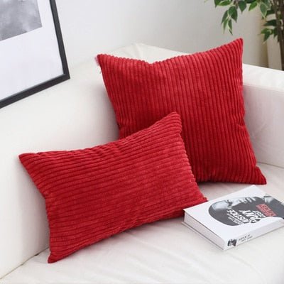 Velzora - Housse de coussin en velours côtelé doux et texturé | Velzora