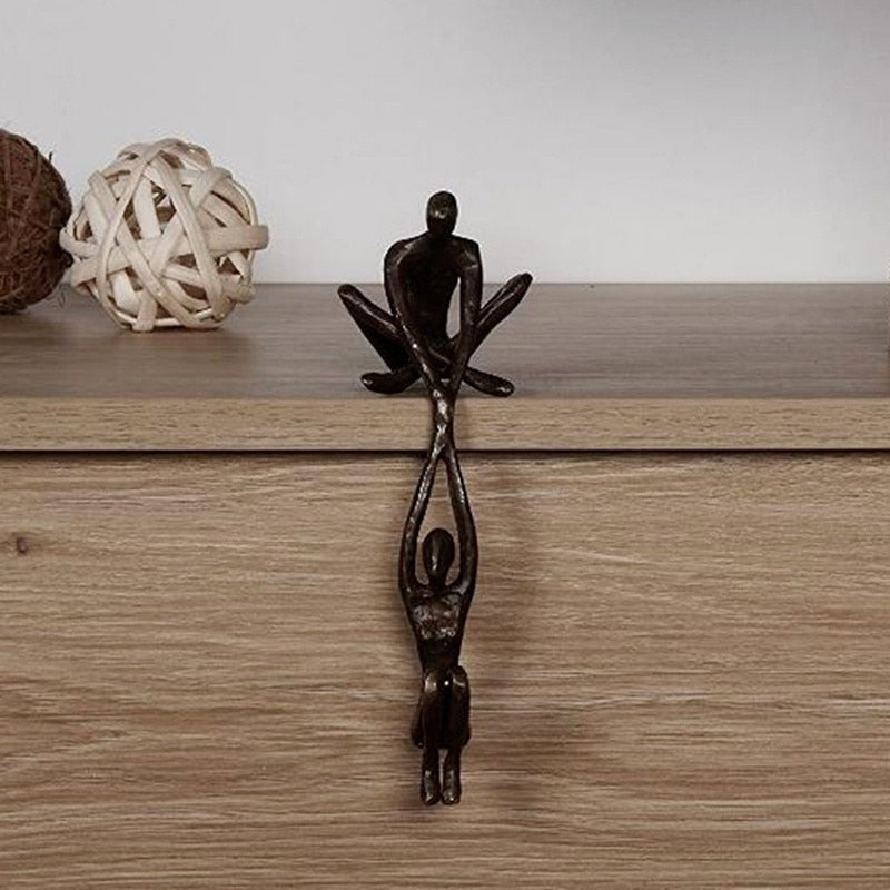 Velzora - Sculpture décorative cœurs enlacés en résine | Velzora