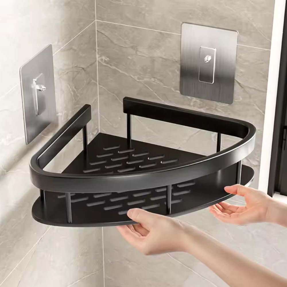 Velzora - Étagère murale en aluminium mat pour douche | Velzora