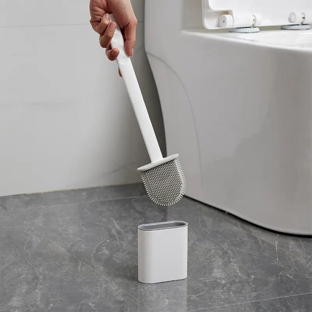 Velzora - Brosse WC silicone antibactérien murale | Velzora