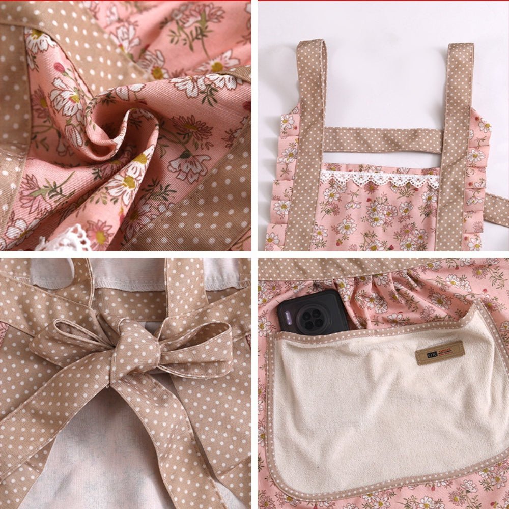Velzora - Tablier de cuisine en coton fleuri, imperméable | Velzora