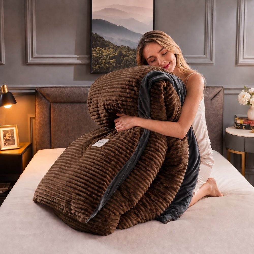 Velzora - Housse de couette en velours texturé – Toucher doux et chaleureux | Velzora
