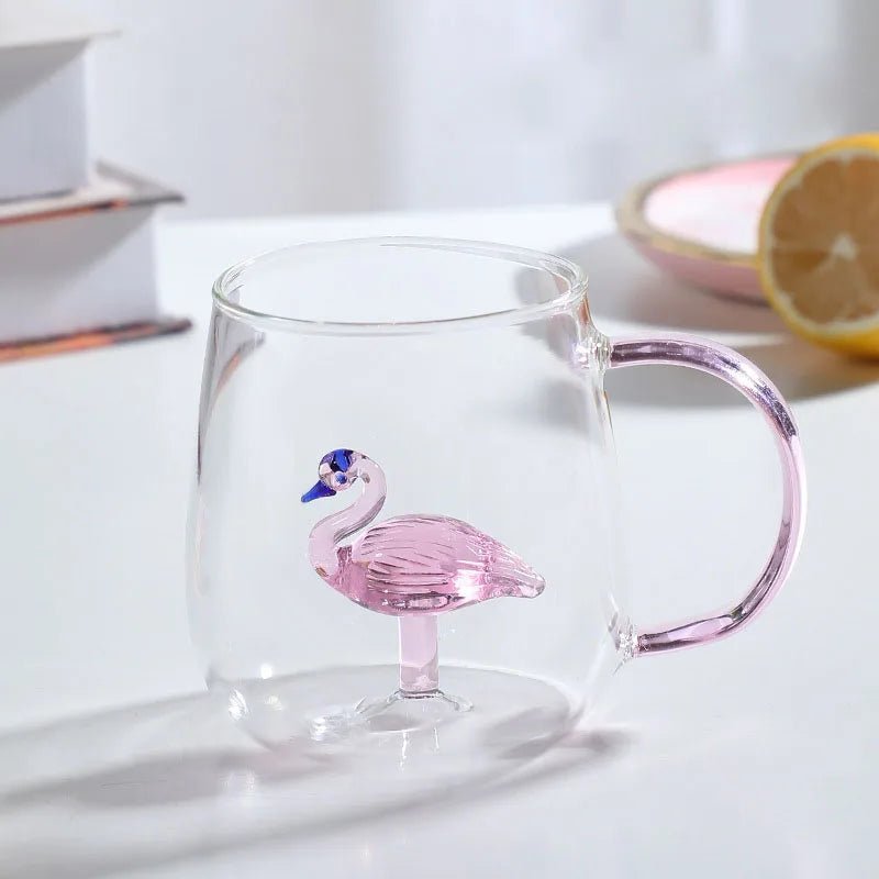 Velzora - Tasse en verre borosilicate avec motif animal 3D | Velzora