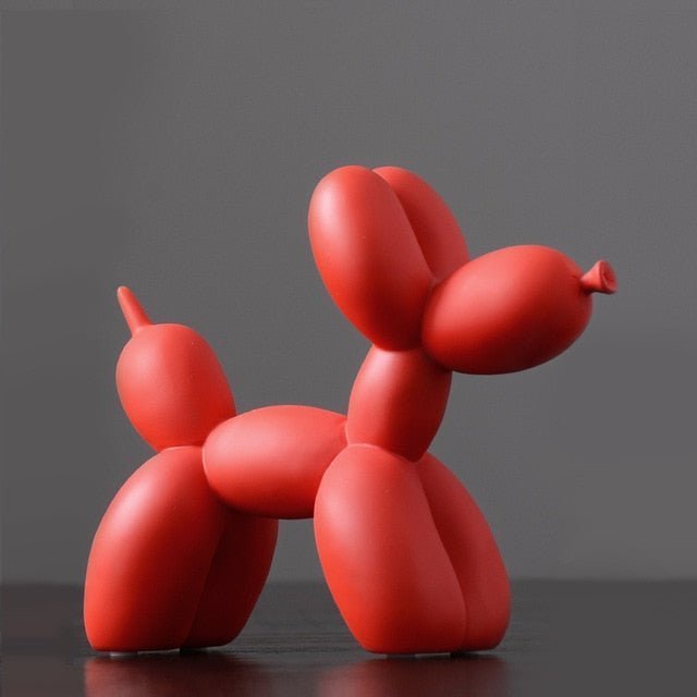 Velzora - Sculpture décorative en résine finition lisse forme ballon chien | Velzora
