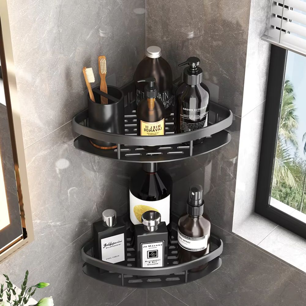 Velzora - Étagère murale en aluminium mat pour douche | Velzora