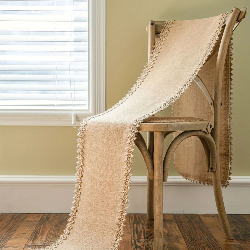 Velzora - Chemin de table en jute naturel tissé | Velzora
