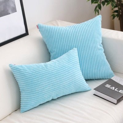 Velzora - Housse de coussin en velours côtelé doux et texturé | Velzora
