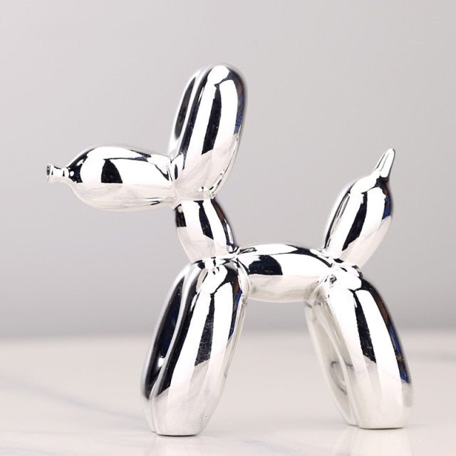 Velzora - Statue décorative chien ballon en résine brillante | Velzora