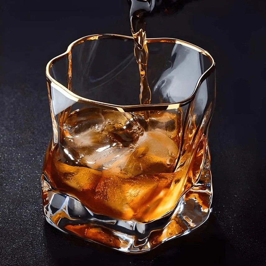 Velzora - Verres à whisky en verre texturé soufflé à la main | Velzora
