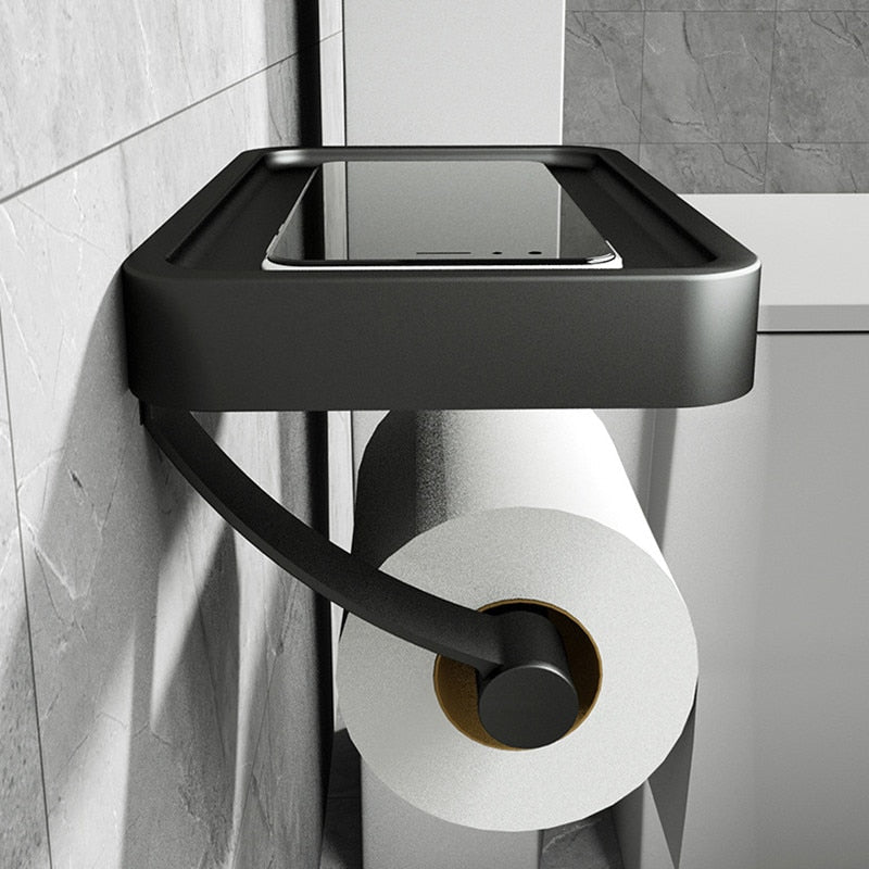 Velzora - Porte-papier toilette mural en acier inoxydable | Velzora
