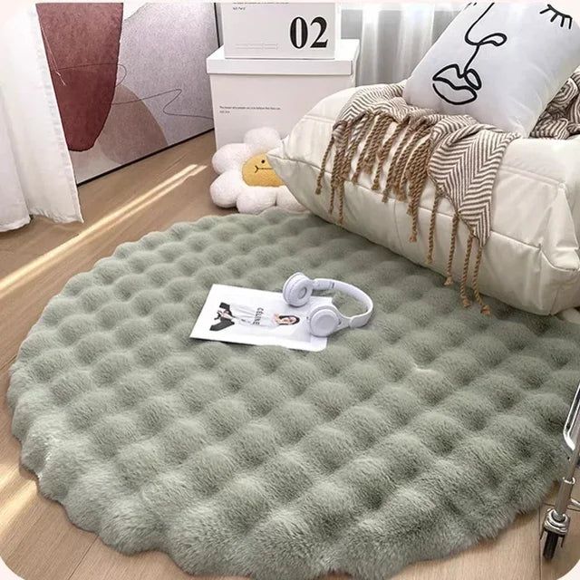Velzora - Tapis rond en polyester doux et antidérapant | Velzora