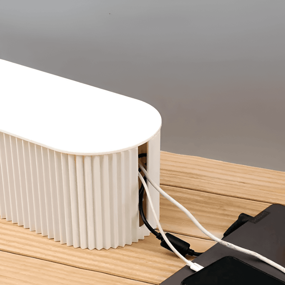 Velzora - Boîte de rangement pour câbles en plastique nervuré minimaliste | Velzora