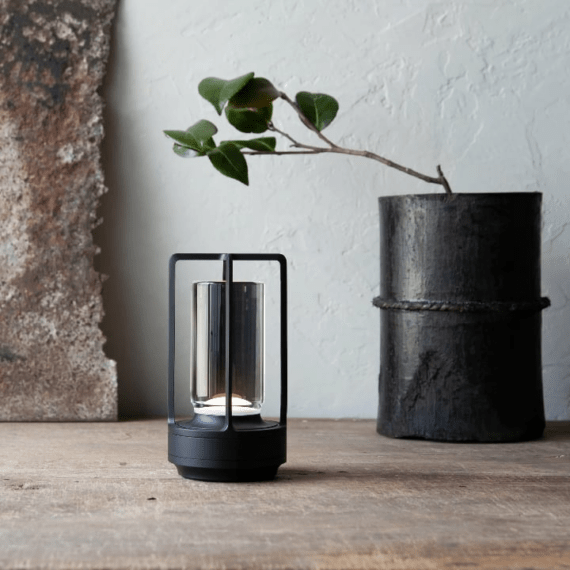 Velzora - Lampe de table dimmable en cristal et métal texturé | Velzora