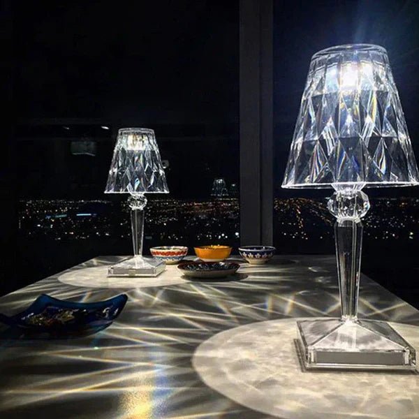 Velzora - Lampe de table en cristal acrylique texturé | Velzora
