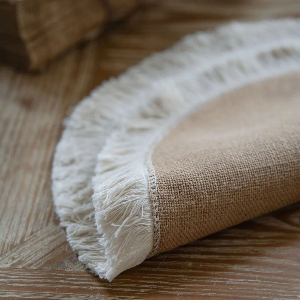 Velzora - Chemin de table en jute naturel tissé | Velzora