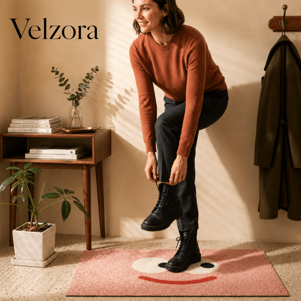 Velzora - Tapis d’intérieur-extérieur texturé en polyester recyclé | Velzora