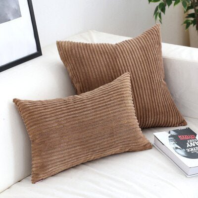 Velzora - Housse de coussin en velours côtelé doux et texturé | Velzora