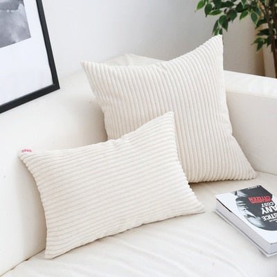 Velzora - Housse de coussin en velours côtelé doux et texturé | Velzora