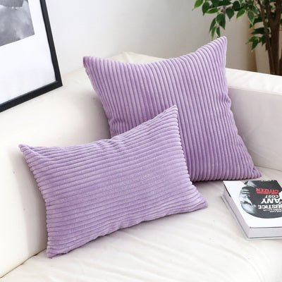 Velzora - Housse de coussin en velours côtelé doux et texturé | Velzora