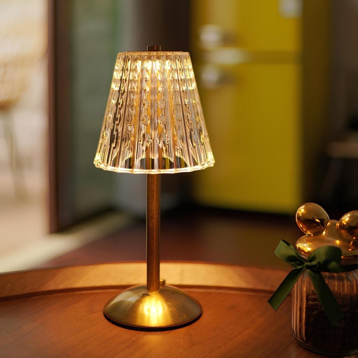 Velzora - Lampe de table cristalline en aluminium brossé | Velzora