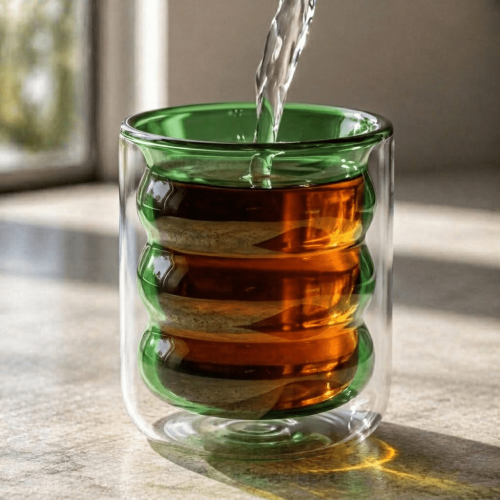 Velzora - Tasse en verre ondulé à double paroi | Velzora