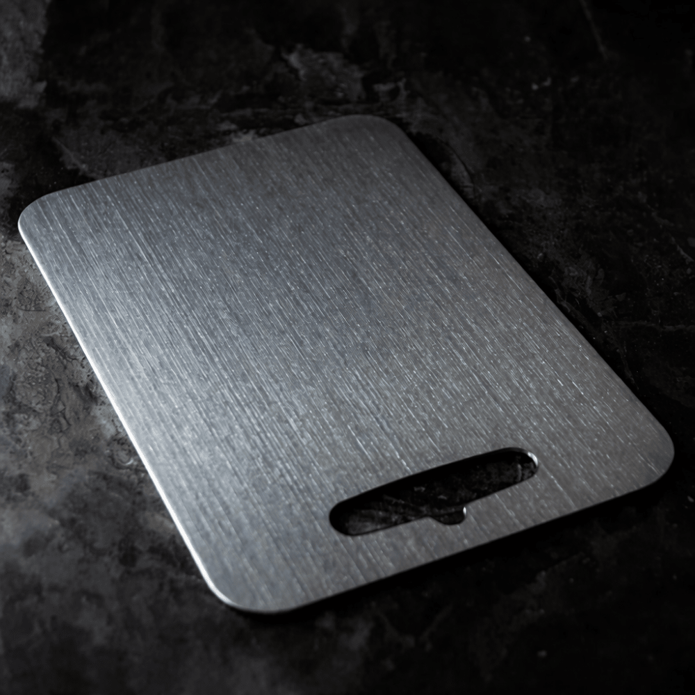 Velzora - Planche à découper en acier inoxydable brossé | Velzora