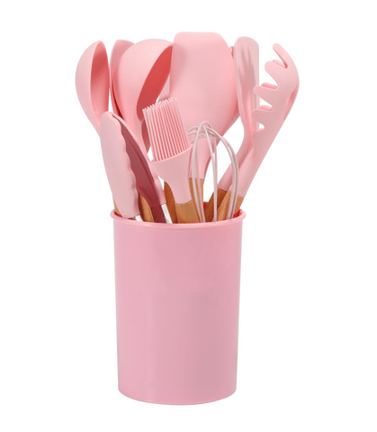 Velzora - Ensemble ustensiles cuisine 12 pièces en silicone et bambou | Velzora