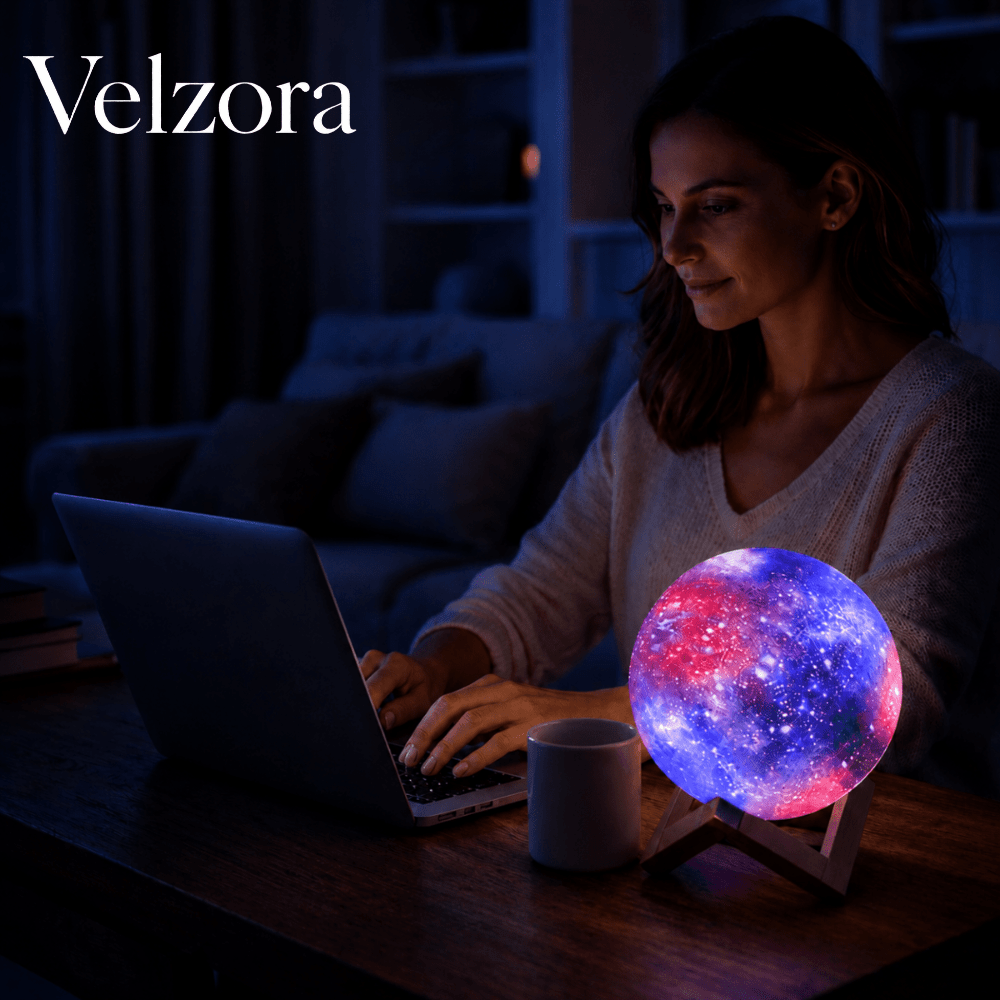 Velzora - Lampe de nuit LED avec ciel étoilé tactile | Velzora