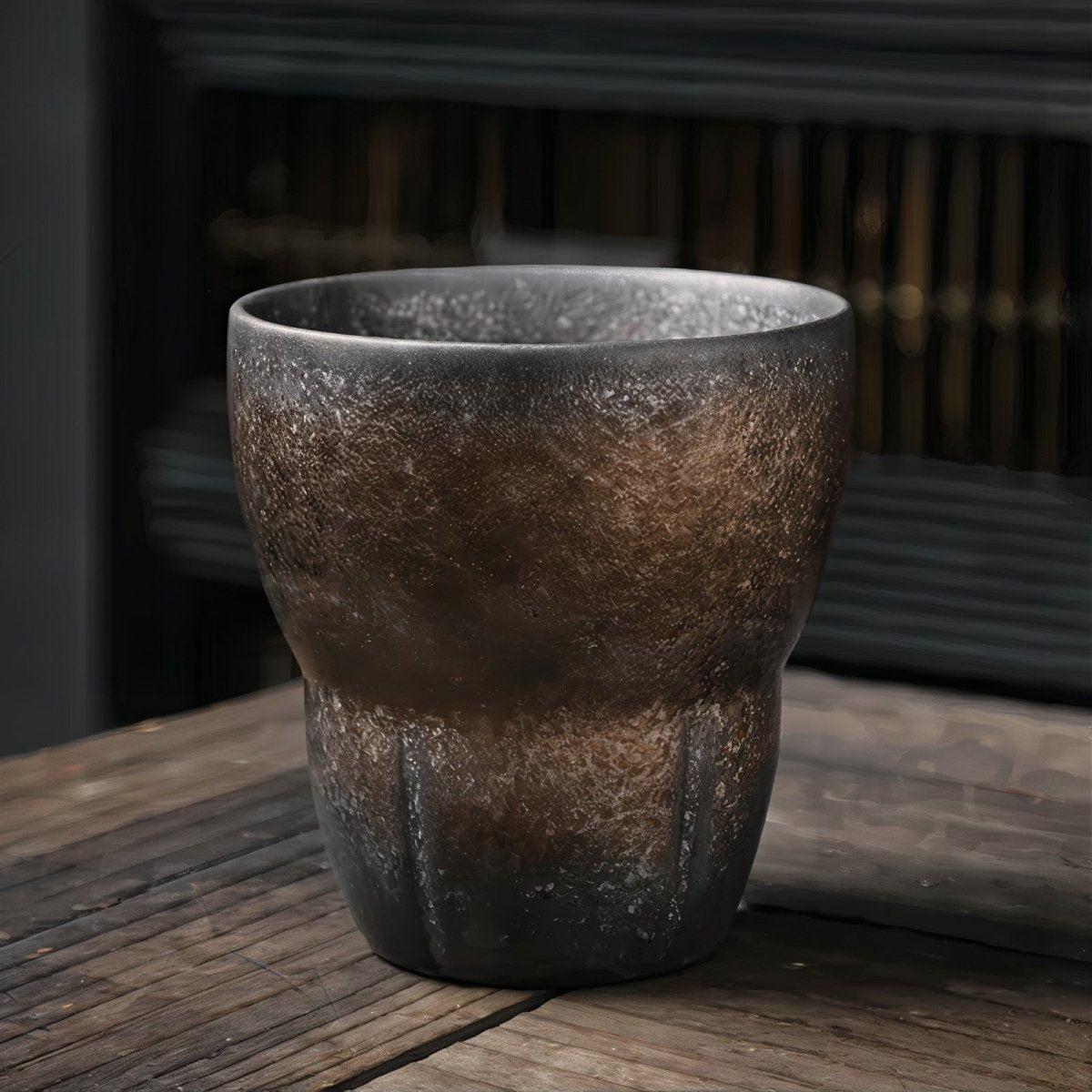 Velzora - Tasses à café obliques en céramique avec poignée en bois | Velzora