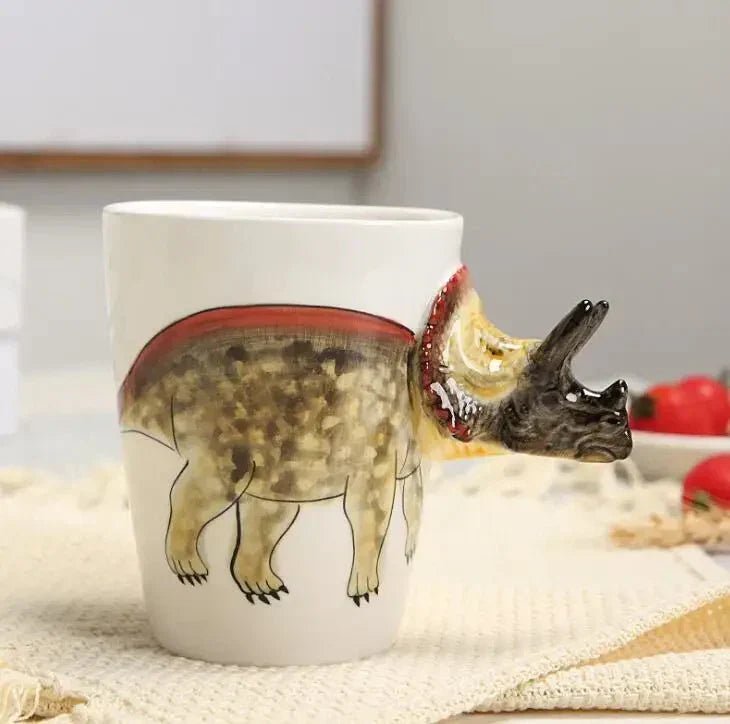 Velzora - Mug en céramique peint à la main – Motif dinosaure ludique | Velzora